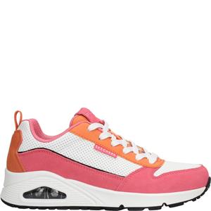 Skechers Uno Sneaker Dames Wit/Roze/Oranje