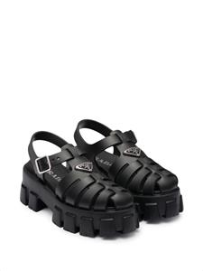 Prada Monolith gekooide sandalen - Zwart