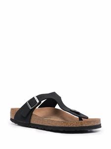 Birkenstock Gizeh Birko-Flor teenslippers - Zwart