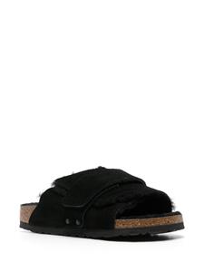 Birkenstock Kyoto suède sandalen - Zwart