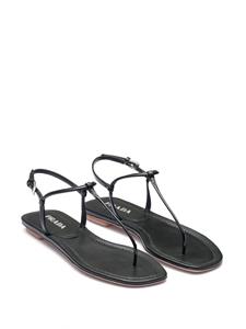 Prada Sandalen met teenbandje - Zwart