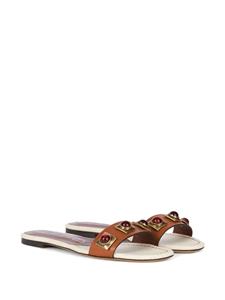 ETRO Slippers met studs - Bruin