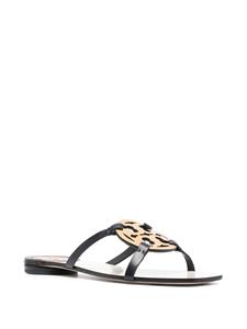 Tory Burch Slippers met open neus - Zwart