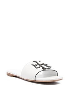 Tory Burch Leren slippers - Wit