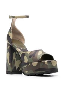 GIABORGHINI Sandalen met camouflageprint - Groen
