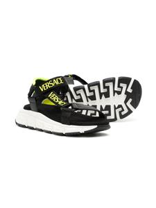 Versace Kids Sandalen met klittenband - Zwart