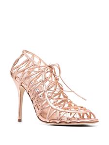 Manolo Blahnik Hamza sandalen met metallic-effect - Roze