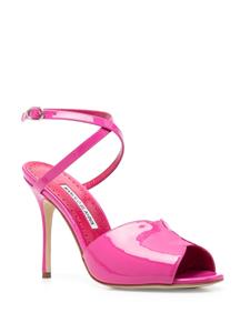 Manolo Blahnik Hourani sandalen met gelakte afwerking - Roze