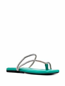 Nº21 Sandalen verfraaid met kristallen - Groen