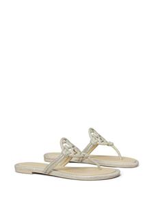 Tory Burch Miller teenslippers verfraaid met kristallen - Zilver