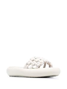 Vic Matié Slippers met plateauzool - Beige