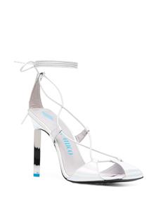 The Attico Adele iriserende sandalen - Zilver