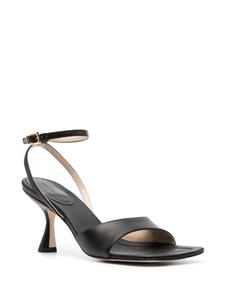 Wandler Sandalen met leren hak - Zwart