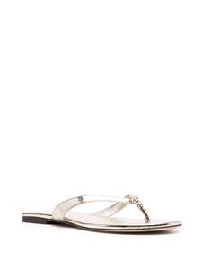 Tory Burch Leren teenslippers - Goud