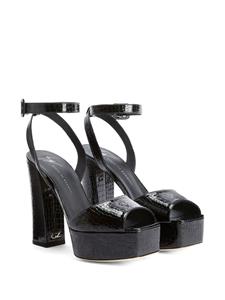 Giuseppe Zanotti New Betty leren sandalen - Zwart