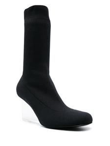 Alexander McQueen Shard sandalen met sleehak - Zwart