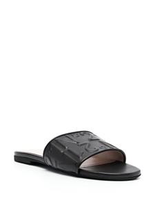 Nº21 Slippers met logo reliëf - Zwart