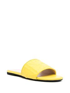 Nº21 Slippers met logo reliëf - Geel