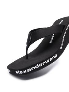 Alexander Wang Teenslippers met logoprint - Zwart