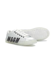 MSGM Kids Sneakers met logoprint - Zilver