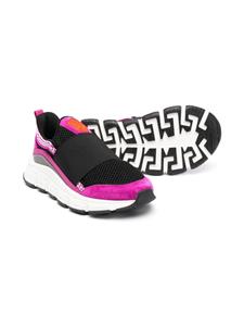 Versace Kids Sneakers met colourblocking - Zwart