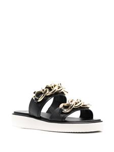 Michael Michael Kors Scarlett leren slippers - Zwart