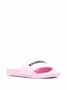 Balenciaga Slippers met logo-reliëf - Roze