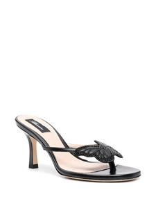 Blumarine Sandalen met vlinderpatch - Zwart