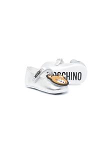 Moschino Kids Metallic ballerina's - Zilver
