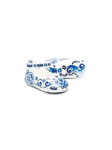 Dolce & Gabbana Kids Leren ballerina's - Blauw