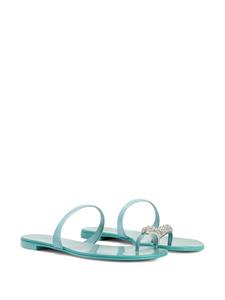 Giuseppe Zanotti Sandalen verfraaid met kristal - Blauw