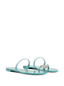 Giuseppe Zanotti Sandalen verfraaid met kristal - Blauw