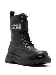 Versace Laarzen met logoplakkaat - Zwart