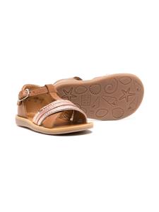 Pom D'api Sandalen met metallic-effect - Bruin