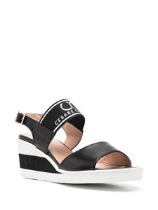Casadei Sandalen met sleehak - Zwart