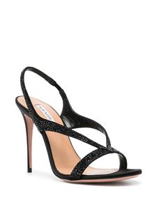 Aquazzura Izzy slingback sandalen verfraaid met kristallen - Zwart