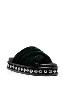 Toga Pulla Fluwelen slippers - Groen