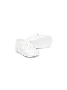 Monnalisa Mary Jane schoenen verfraaid met kristallen - Wit