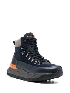 Santoni Wandellaarzen met vlakken - Blauw
