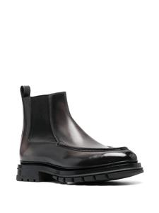 Santoni Leren enkellaarzen - Zwart