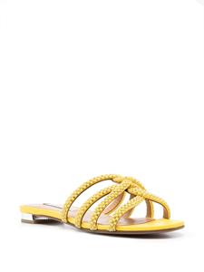 Aquazzura Moondust verfraaide sandalen - Geel