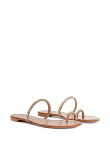 giuseppezanotti Giuseppe Zanotti Teenslippers met kristal - Beige
