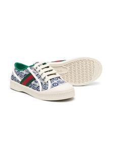 Gucci Kids 1977 sneakers met jacquard print - Blauw