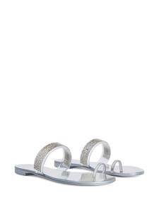 Giuseppe Zanotti Erwan sandalen met edelsteen - Zilver
