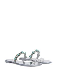 Giuseppe Zanotti Sandalen met kristallen bandje - Zilver