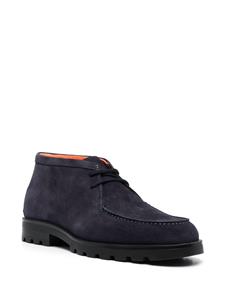 Santoni Suède veterlaarzen - Blauw