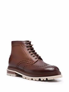 Santoni Polacco brogue enkellaarzen - Bruin