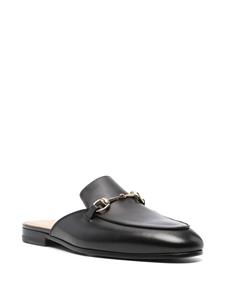 Scarosso Slippers met Horsebit-detail - Zwart