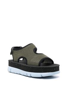 Camper Oruga Up sandalen met plateauzool - Groen