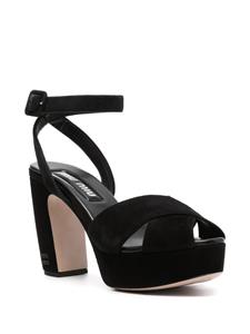 Miu Miu Sandalen met plateauzool - Zwart